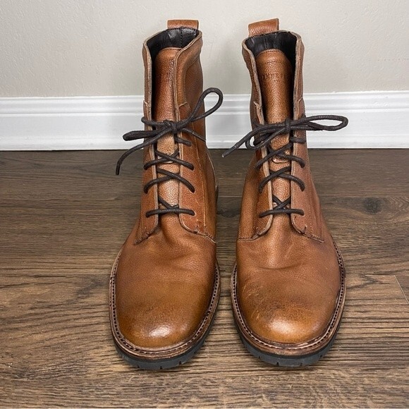 Kenneth Cole New York Men's Classic Dressy Brown Leather Boots Size 10M - EUC - Picture 2 of 13